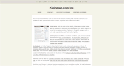 Desktop Screenshot of kleinman.com