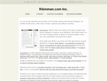 Tablet Screenshot of kleinman.com